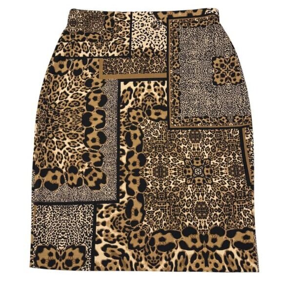 JOSEPH RIBKOFF Leopard Print Pull-On Pencil Skirt Sz 2 - Picture 4 of 5